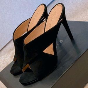 Rachel Zoe Black suede Lauren sandal